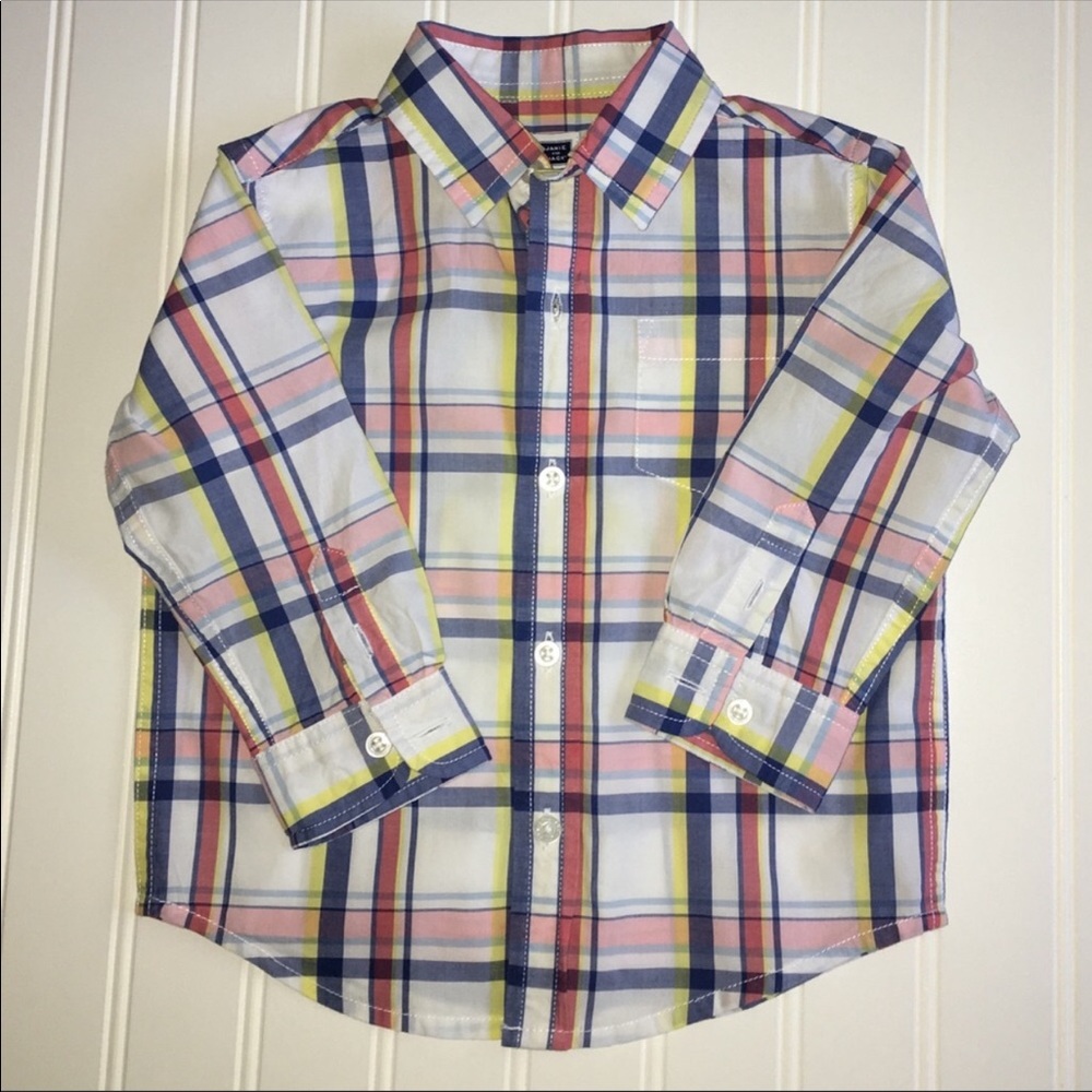 Janie and Jack Plaid Button Down